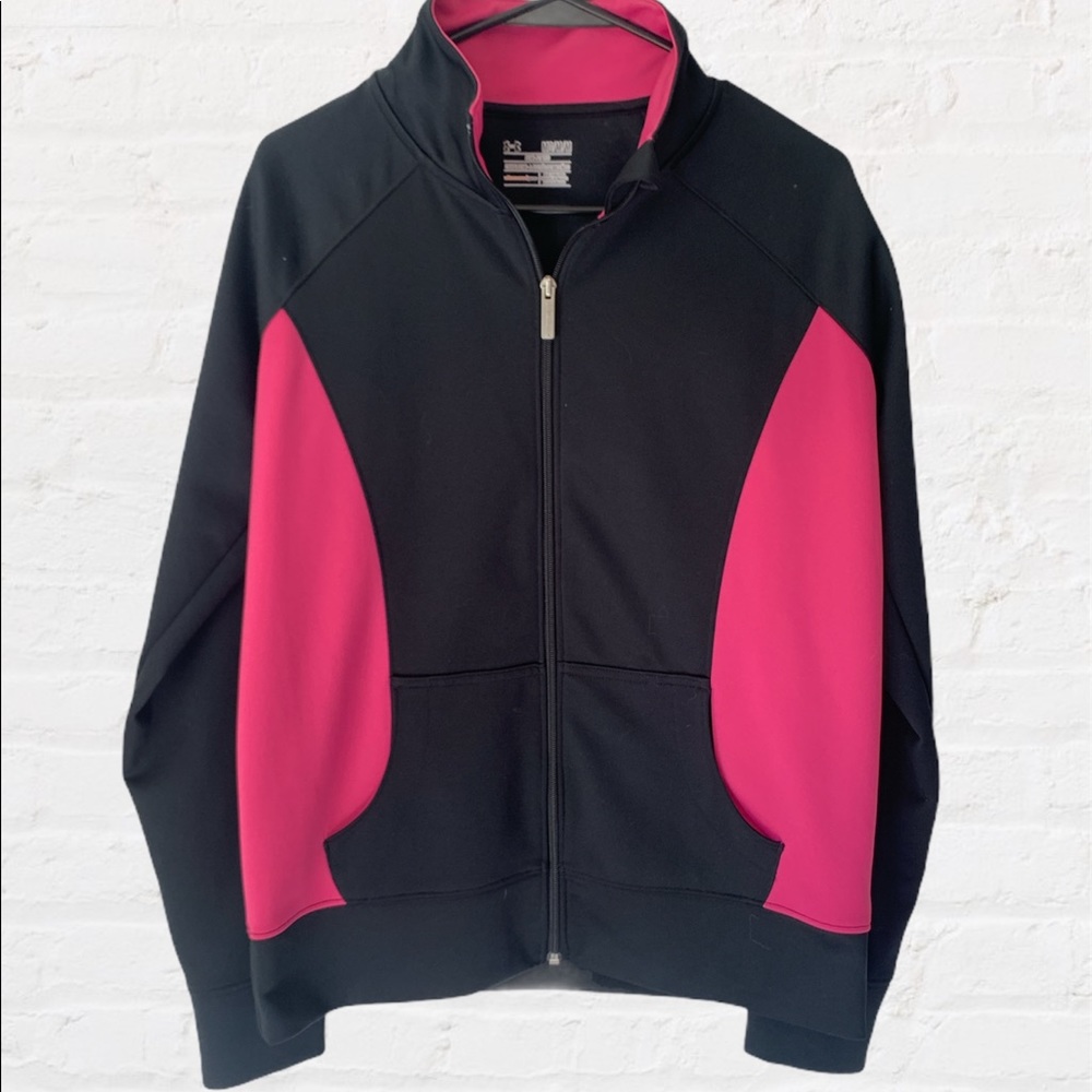 Under Armour Semi-Fitted Pink and Black Zip Jacket